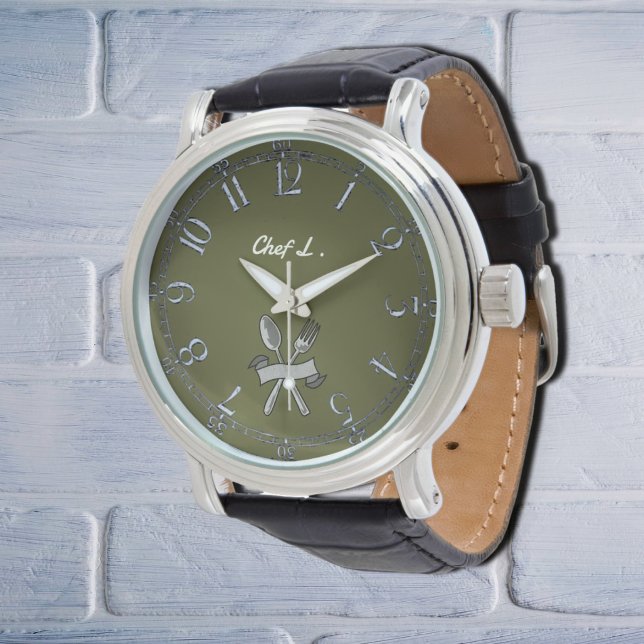 Chef's silver spoon&fork - naam toevoegen horloge (Creator heeft geüpload)