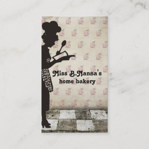  chefsilhouetbakken met biz-kaarten visitekaartje