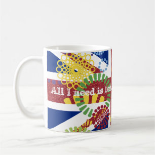 Cheful England British need Tea Flag Union Jack Koffiemok