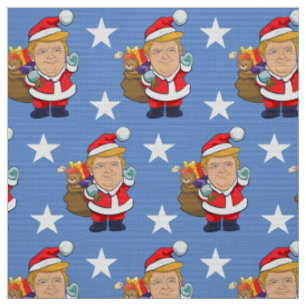 Cheful President Donald Trump Santa Kerstmis Stof