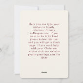 Cheful Stripe Green Red White-kerstfoto Feestdagenkaart (Achterkant)