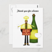 Chelf Bedankt voor het diner postkaart (Voorkant / Achterkant)
