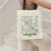 Chelmsford, Essex City Map Tote Bag