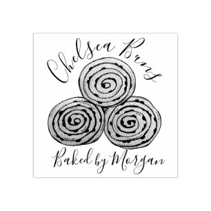 Chelsea Buns Currant Roll Bakery was een uitgelekt Rubberstempel