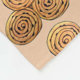 Chelsea Buns UK Currant Bun Bakery British Food Fleece Deken