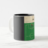 Chelsea Didier Drogba CL Header Goal Tweekleurige Koffiemok (Voorkant links)