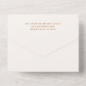 Chelsea Earthy Neutrals Modern Wedding All In One Uitnodiging (Achterkant)