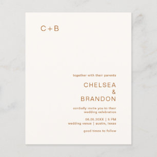 Chelsea Earthy Neutrals Moderne Uitnodiging voor T