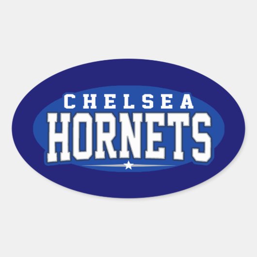 Chelsea High School; Hornets Ovale Sticker (Voorkant)