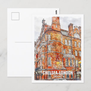 Chelsea Londen Engeland Travel Place Waterverf Briefkaart