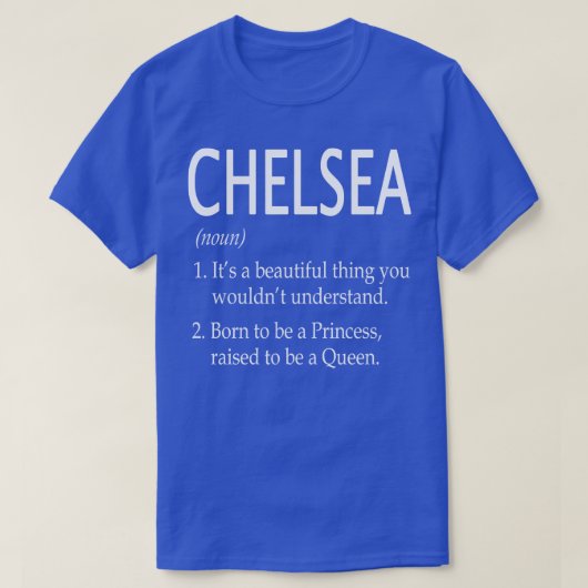 Chelsea Naam Gift 124 T-shirt (Design voorkant)