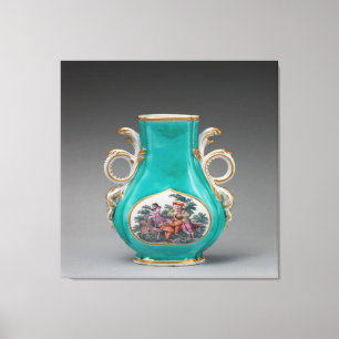 Chelsea Porselein Turquoise Vaas Canvas Afdruk