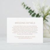 Chelsea Taupe Modern Wedding Informatiekaartje (Staand voorkant)