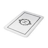 Chelsea zwart-wit monogram badmat (Gekanteld)