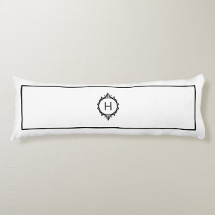 Chelsea zwart-wit monogram lichaamskussen