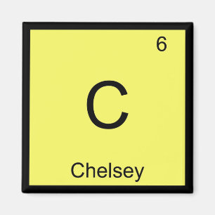 Chelsey Naam Chemie Element Periodiek Systeem Magneet
