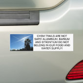 CHEM TRAILS ZIJN NIET VEILIG BUMPERSTICKER (Op auto)