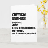 Chemical Engineer Funny Engineering Afstuderen Kaart (Gele Bloem)