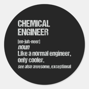 Chemical Engineer Funny Engineering Afstuderen Ronde Sticker