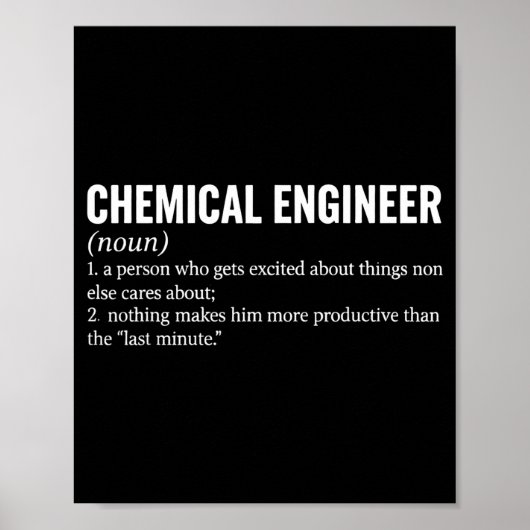 Chemical Engineer Profession Definition Engineerin Poster (Voorkant)