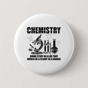 ChemicaliënGezegden Scheikundewetenschappelijke Ronde Button 5,7 Cm