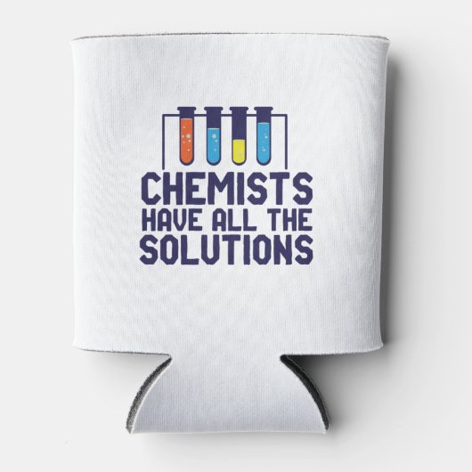 Chemici hebben alle oplossing Funny Science Puns Blikjeskoeler (Voorkant)