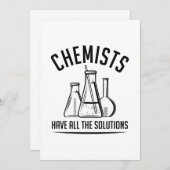 Chemici hebben alle oplossingen bedankkaart (Voorkant / Achterkant)