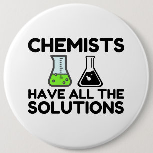 Chemici hebben alle oplossingen ronde button 6,0 cm