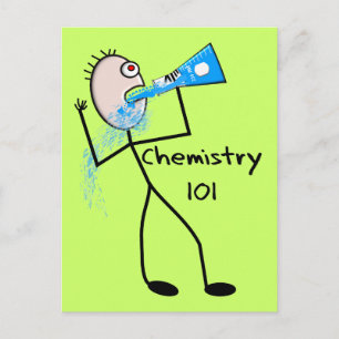 Chemie 101 Stickman Design Funny Gifts Briefkaart