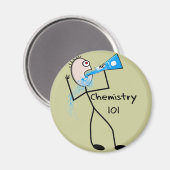 Chemie 101 Stickman Design Funny Gifts Magneet (Voorkant / Achterkant)