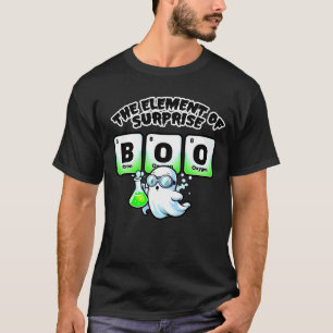 Chemie boek het element van verrassing Halloween T-shirt