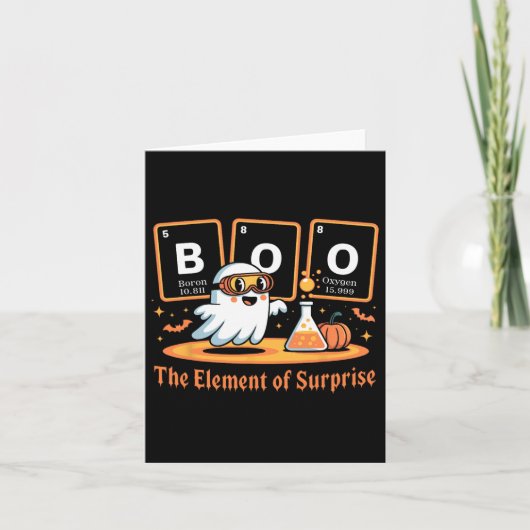 Chemie Boo Het Element Van Verrassing Schattige Ch Kaart (Voorkant)