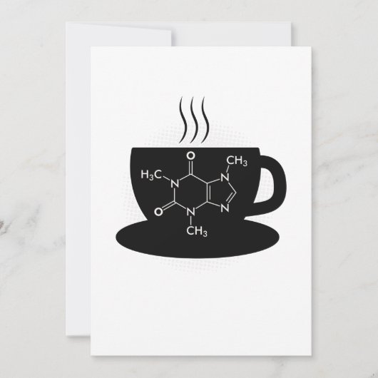 Chemie Caffeine Molecule Kaart (Voorkant)