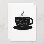Chemie Caffeine Molecule Kaart (Voorkant / Achterkant)
