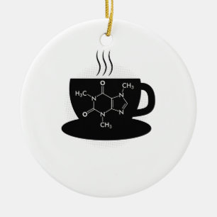 Chemie Caffeine Molecule Keramisch Ornament