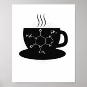 Chemie Caffeine Molecule Poster (Voorkant)