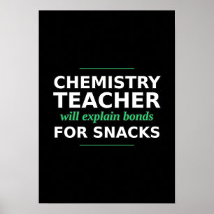 Chemie Docent Legt Bindingen Uit Poster