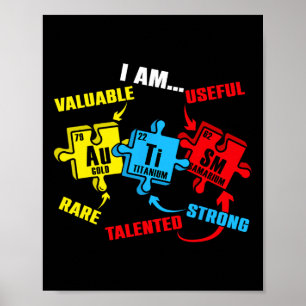 Chemie Elementen Periodiek Systeem Puzzel Autisme Poster
