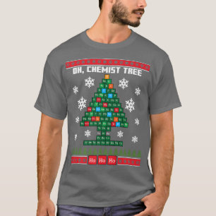 Chemie Elements Tree Cute Sweet-kersthave T-shirt