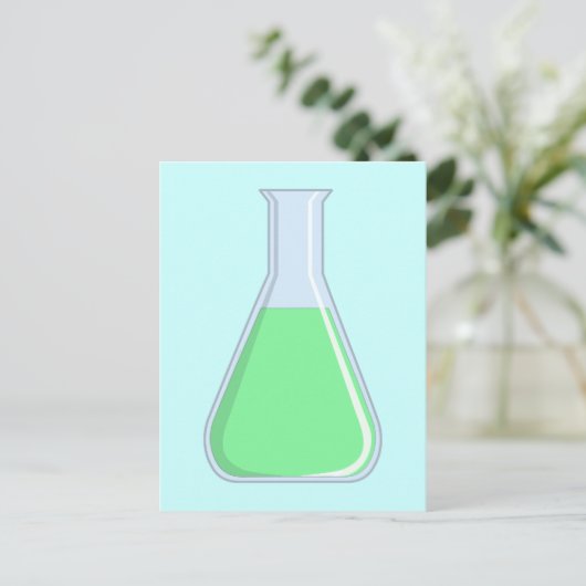 Chemie Erlenmeyer Kolben chemistry-kolf Briefkaart (Staand voorkant)
