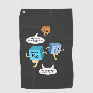 Chemie grap chemische elementen novelty golfhanddoek