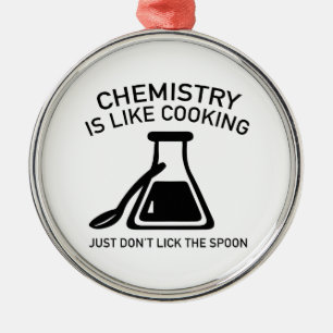 Chemie is als koken metalen ornament