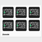 Chemie is als magie maar echt vierkante sticker (Vel)