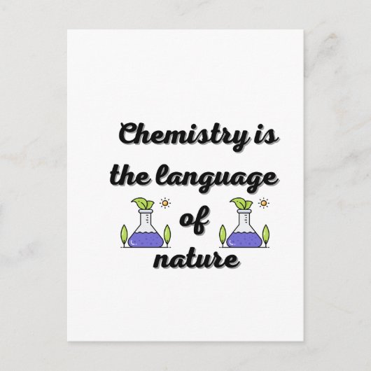 Chemie is de taal van de natuur briefkaart (Voorkant)