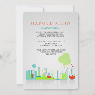 Chemie Lab Afstuderen uitnodiging