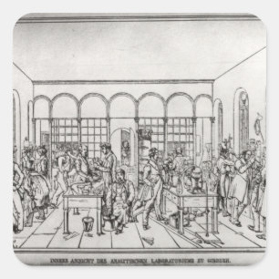 Chemie laboratorium van Baron Justus von Liebig Vierkante Sticker