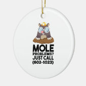 Chemie - Mole problemen Keramisch Ornament (Links)