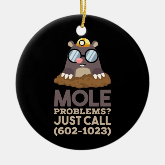 Chemie - Mole problemen Keramisch Ornament (Voorkant)