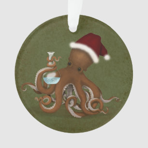 Chemie Octopus Steampunk Kerstwetenschap Ornament