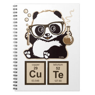 Chemie panda ontdekte schattig notitieboek